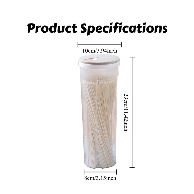 Modern Plastic Food Storage Container with Lid for Spaghetti Storage