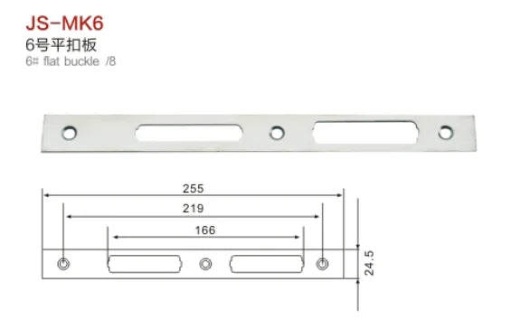 Aluminum Alloy Hidden Window Strike Plate | Electroplated Hardware for Casement Windows