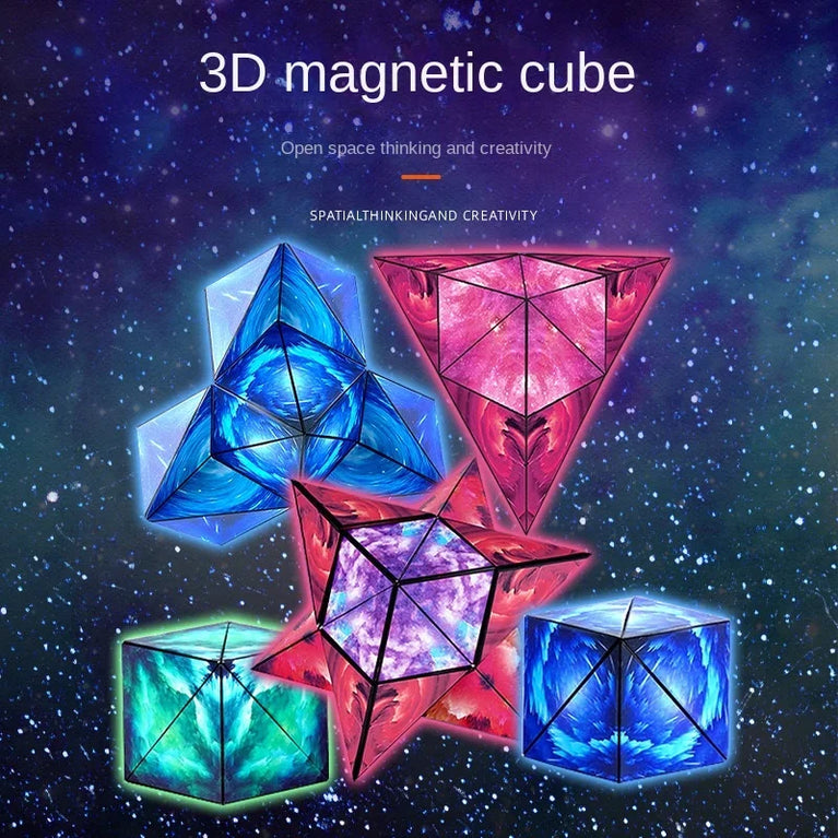 Changeable Magnetic Geometry Cube | 3D Anti-Stress Shape-Shifting Puzzle