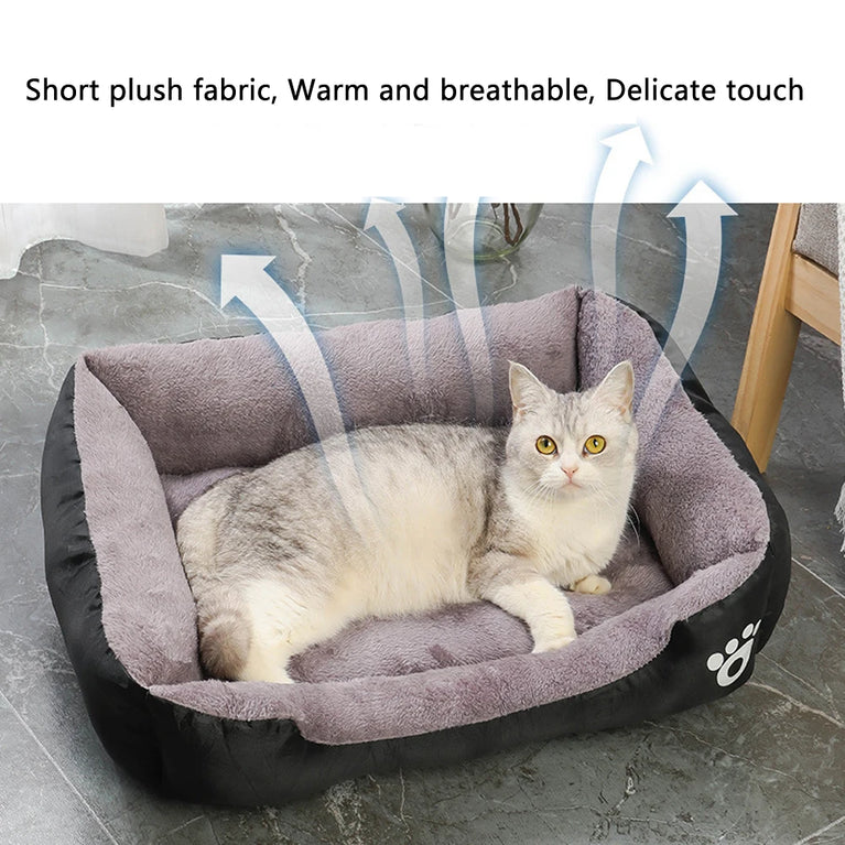 Soft Square Waterproof Large Dog Sofa Winter Warm Elastic Cushion Bed