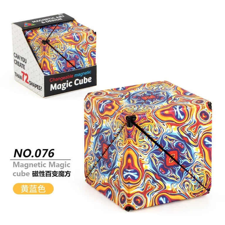 Changeable Magnetic Geometry Cube | 3D Anti-Stress Shape-Shifting Puzzle