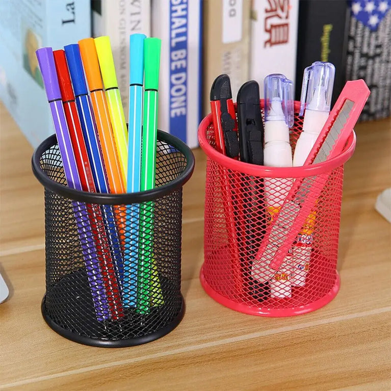 Multifunction Mesh Pen Pot Desk Tidy Stationery Organiser