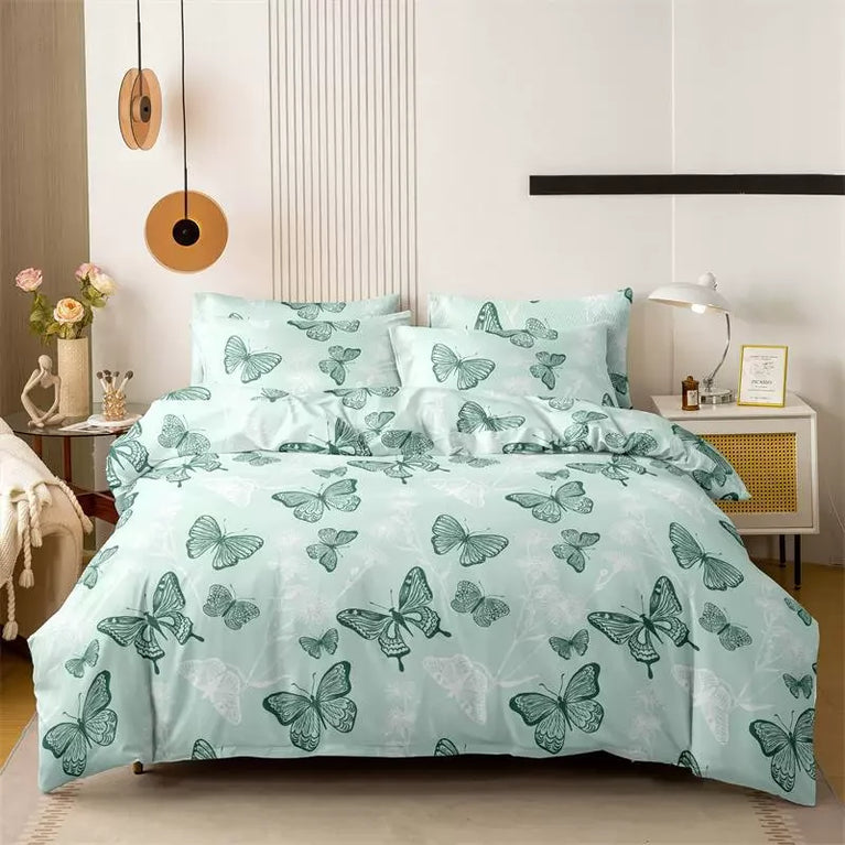 3-Piece Printed Brushed Duvet Cover Set | Soft & Breathable Bedding Collection