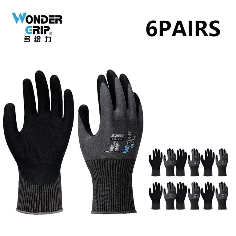 Breathable Nitrile Coated Gardening Gloves Cut Resistant Grip Fit