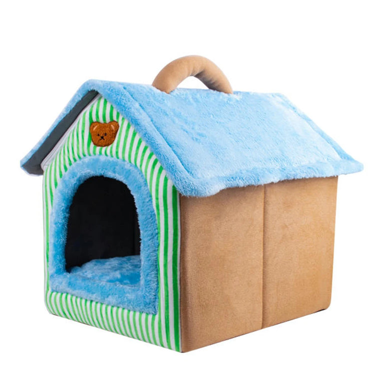 Foldable Removable Washable Pet House Cave Sofa Cat Bed for Small Pets