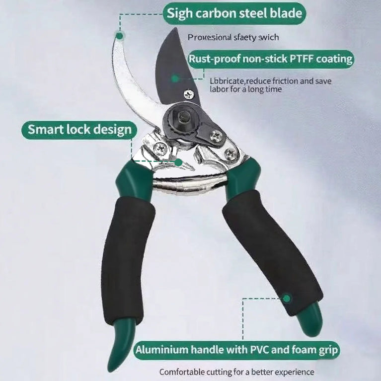 Anti Slip Bypass Garden Pruners Lightweight Hand Pruners Tree Pruner Tool