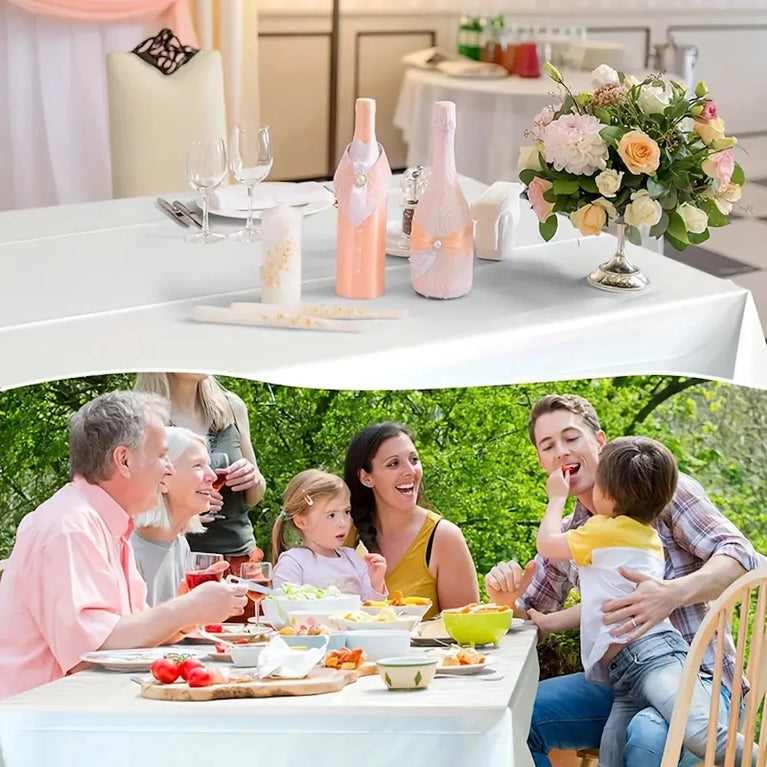 1PC 137x183cm Plastic Rectangle Disposable Table Cover Party Tablecloth Waterproof Event Decor
