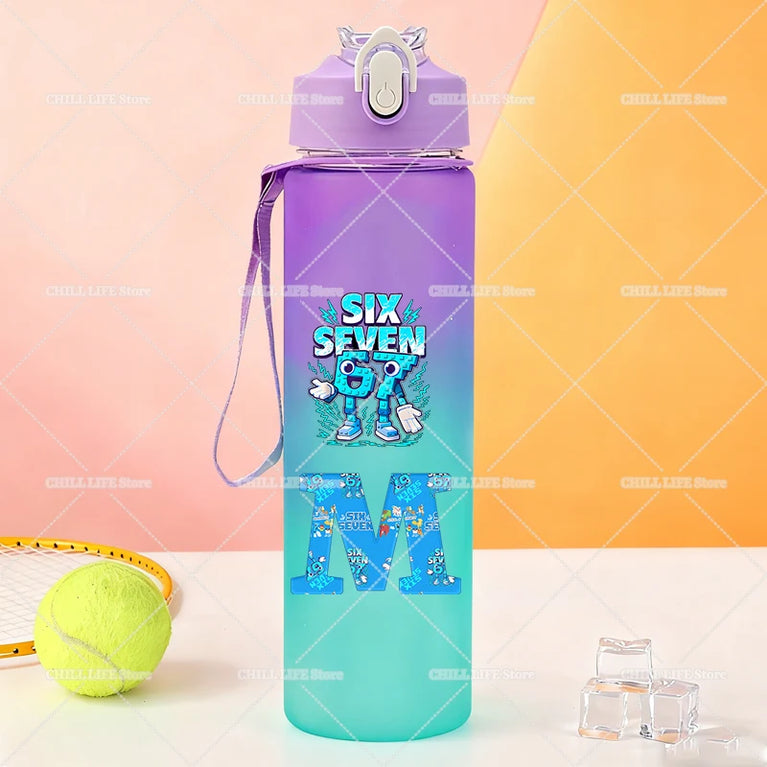 750ML Frosted Sports Waterbottle Anime Gaming Outdoor Gym Bottle