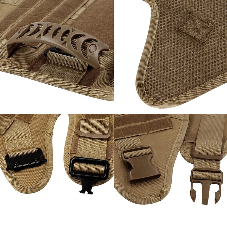 Military Tactical Dog Harness Adjustable Heavy Duty Training Vest For Large Dogs