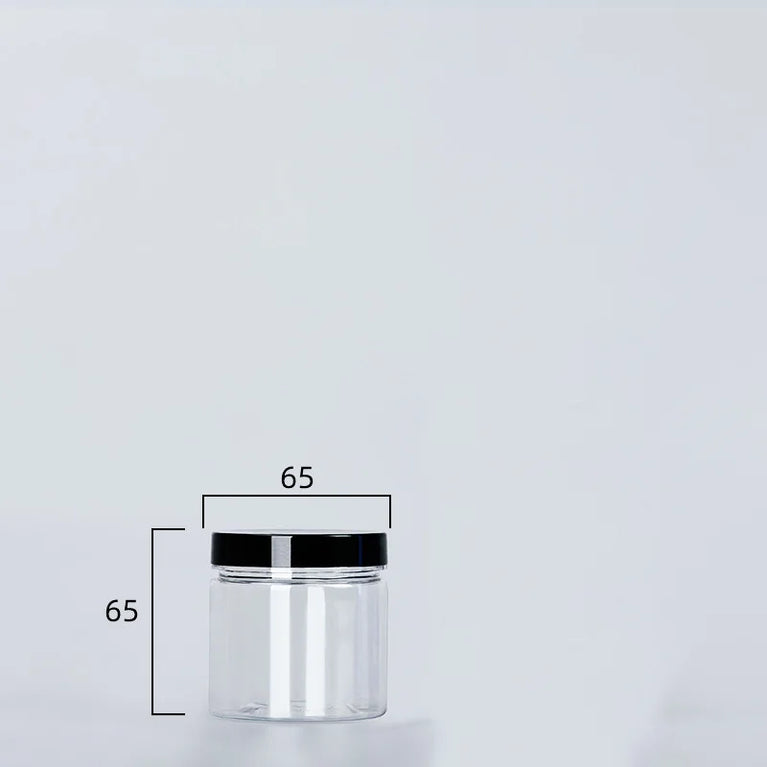 Black Lid Wide Mouth Circular Plastic Storage Bucket Airtight Food Container
