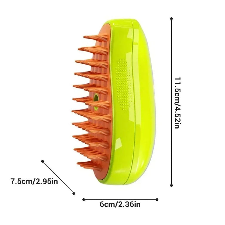 Cat Steamy Brush Electric Spray Massage Grooming Shedding 3in1 Tool
