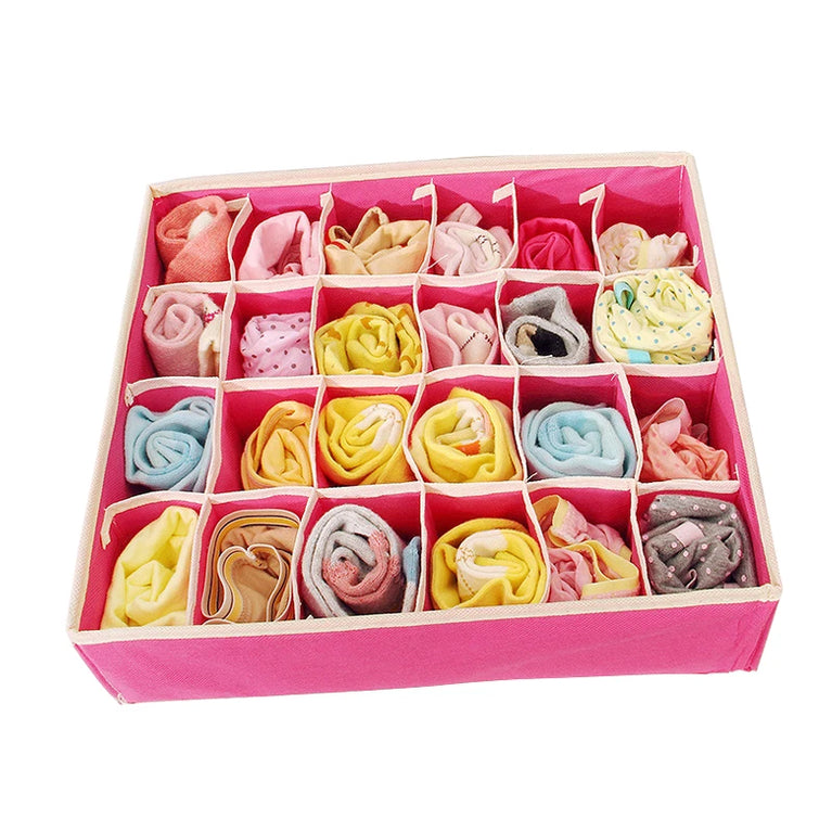 Non-Woven Underwear & Sock Organizer | Foldable Wardrobe Drawer Divider