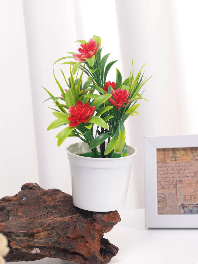5-Head Miniature Lotus Simulation Bonsai | Creative Desktop Floral Decoration
