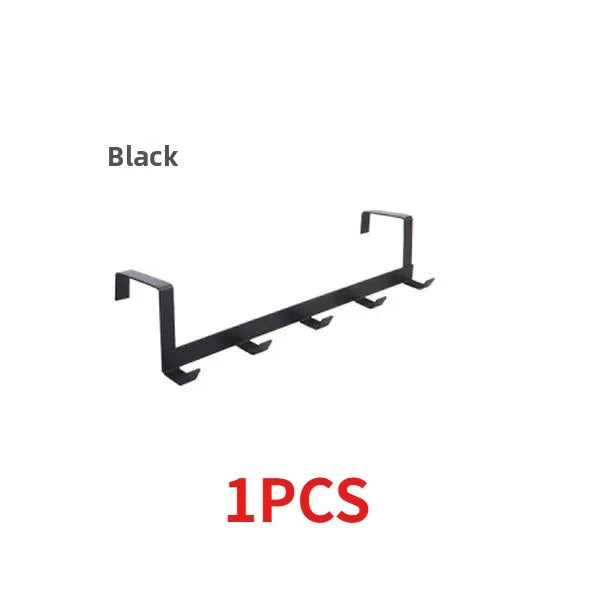 1/3pcs No Drill Over The Door Hooks Wrought Iron Hanger Rack Multipurpose Organizer for Hats Bags Clothes Bathroom Home Storage