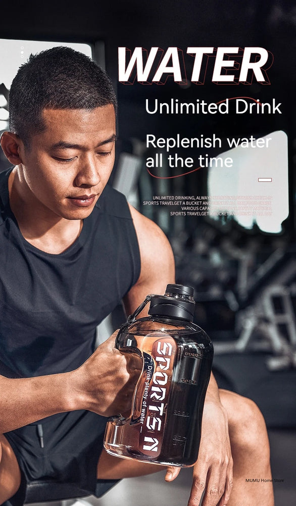 Large Capacity Sports Waterbottle 5L Gym Cycling Camping Fitness Drinking Bottle