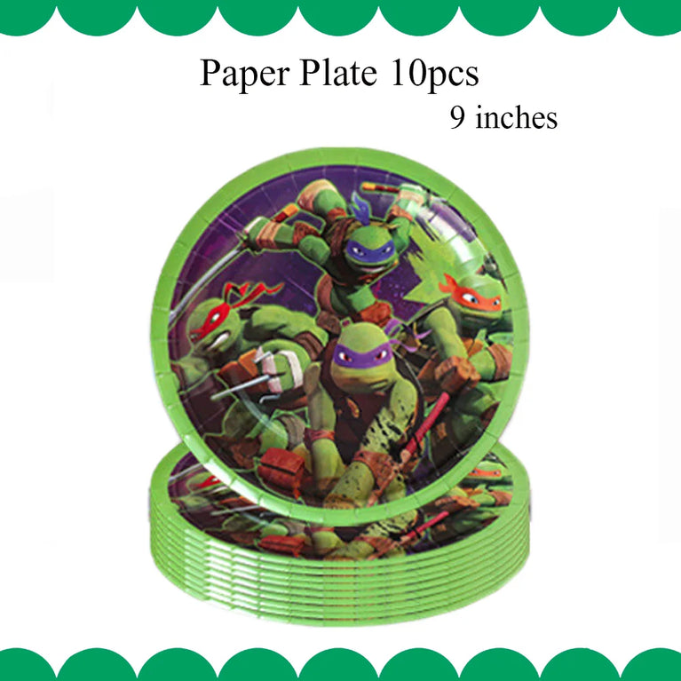 Decoration Birthday Turtlei Disposable Tableware Set Party