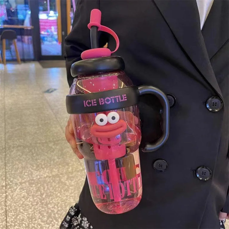 Cute Large Capacity Waterbottle With Straw Leak Proof Tumbler