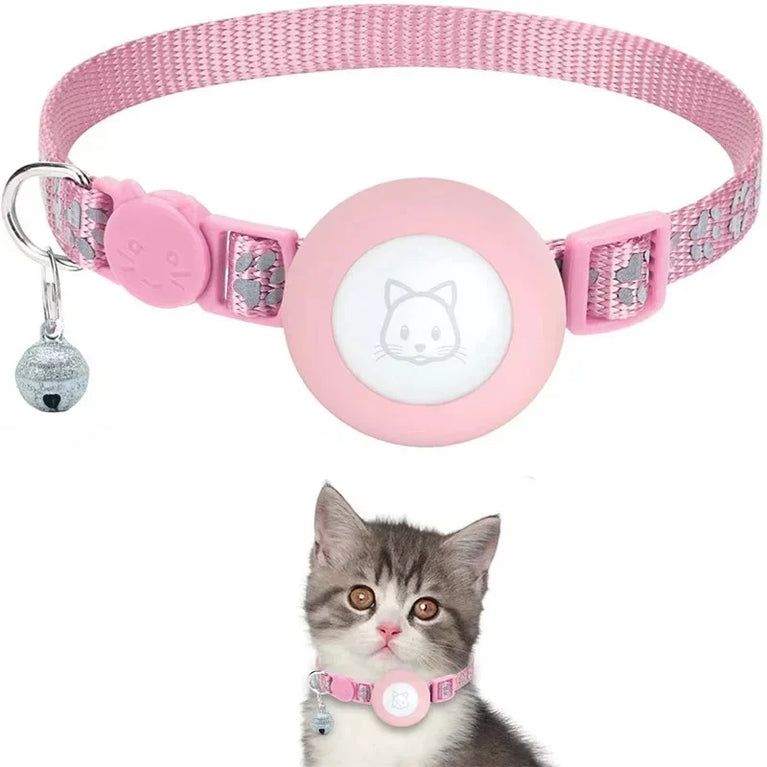 Airtag Cat Collar Breakaway Reflective Adjustable 7-12In GPS Collar