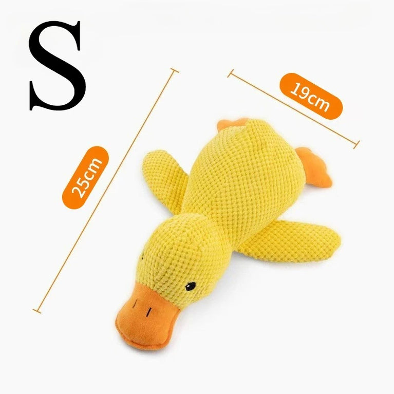 Plush Sleeping Duck Dog Toy Squeaky Chew Toy for Training Fun
