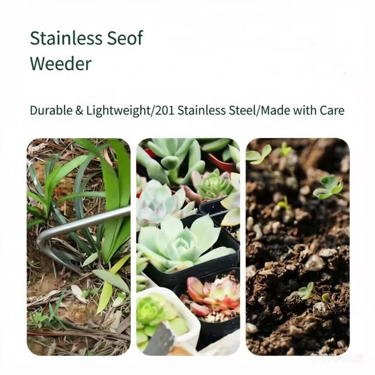 Stainless Steel Weeding Hook Garden Tool for Root Removal and Soil Work