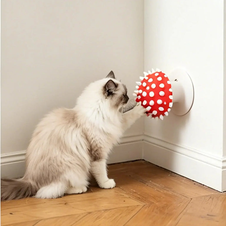 Cat Grooming Brush Mushroom Wall Scratcher Self Groomer Comb Tool