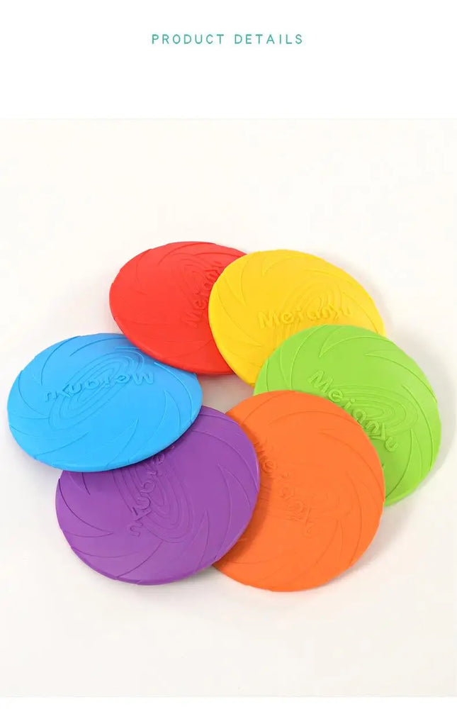 Bite Resistant Flying Disc Dog Toy for Puppy Training Outdoor Game