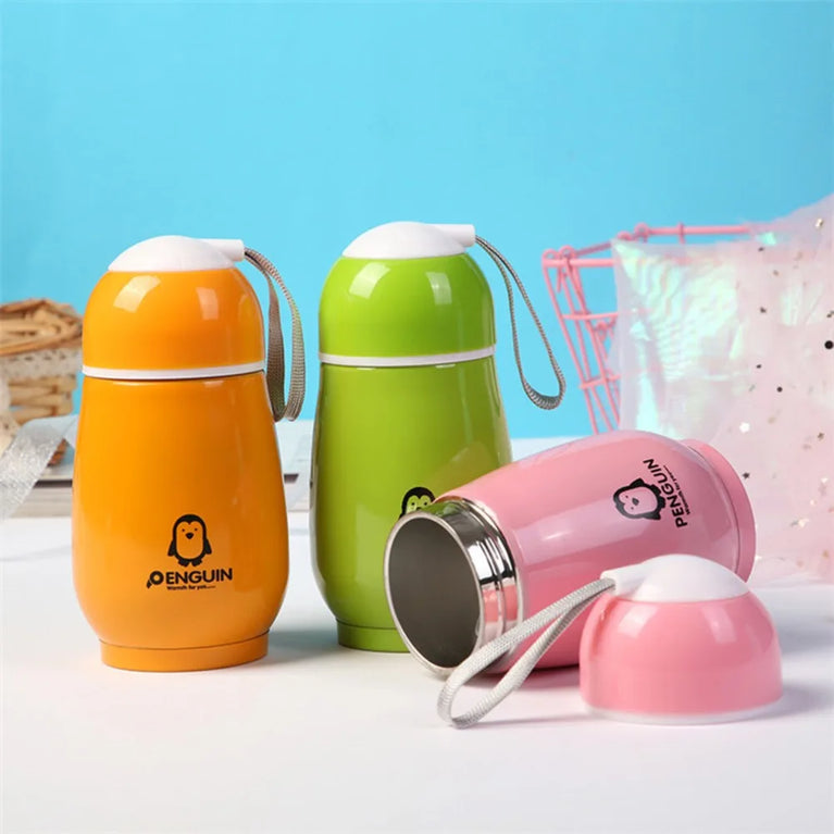 Mini Penguin Thermos Cup 180ml Travel Mug for Kids Insulated