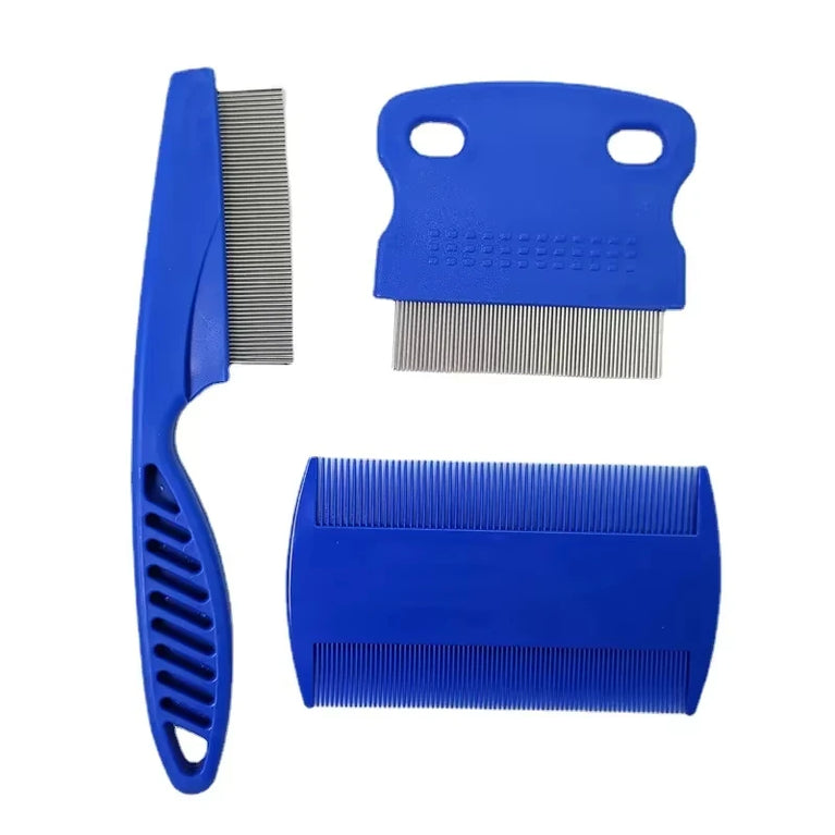 3Pcs Set Dog Cat Grooming Combs Rounded Teeth Pet Dematting Tool Kit