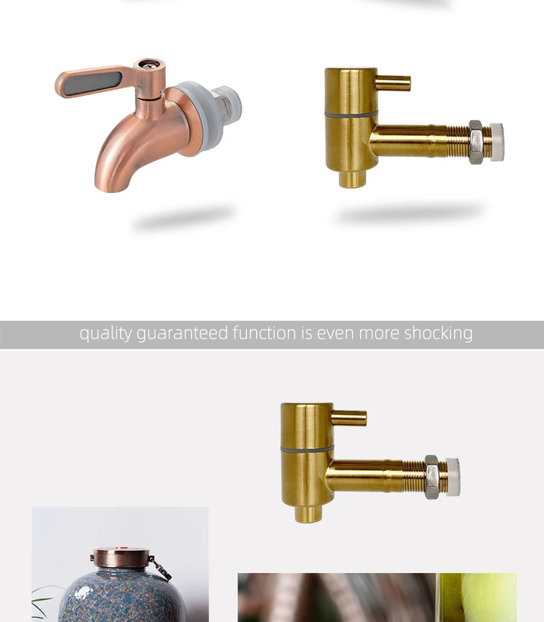 Stainless Steel Beverage Dispenser Faucet | Eco-Friendly Spigot for Wine Barrels & Juice Tanks