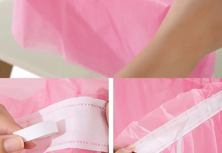 Disposable Waterproof Table Skirt Plastic Tablecloth Set Wedding Party Festival Decor