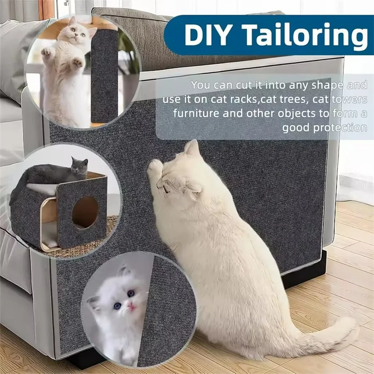 Trimmable Self-Adhesive Cat Scratcher | Customizable DIY Sofa Protector