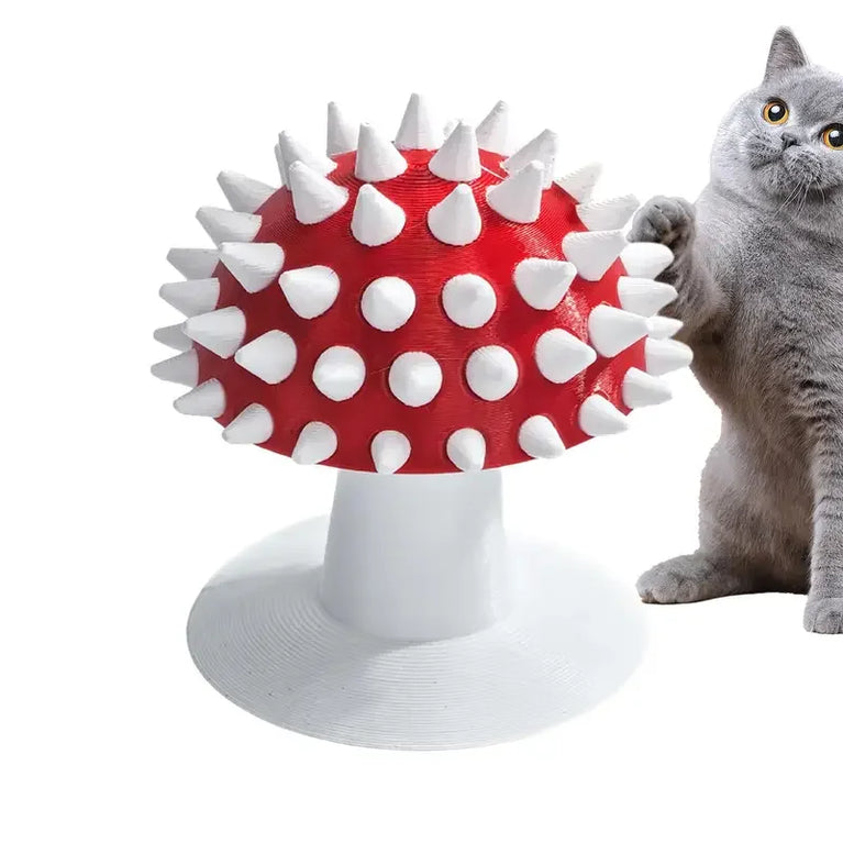 Cat Grooming Brush Mushroom Wall Scratcher Self Groomer Comb Tool