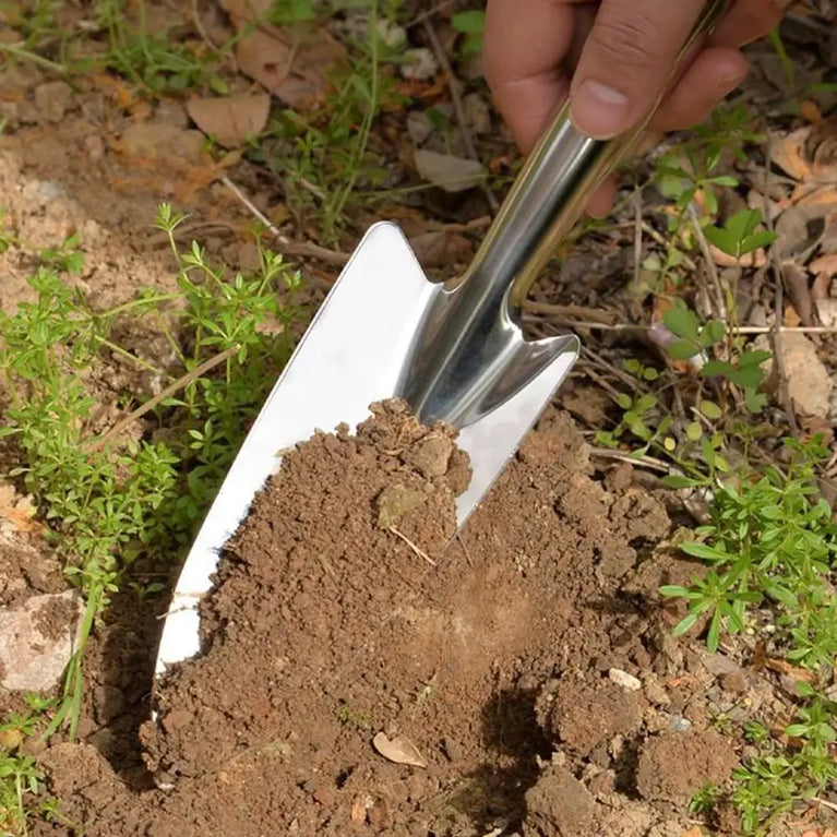 Full Stainless Steel Gardening Tool Set for Digging Planting and Soil Work