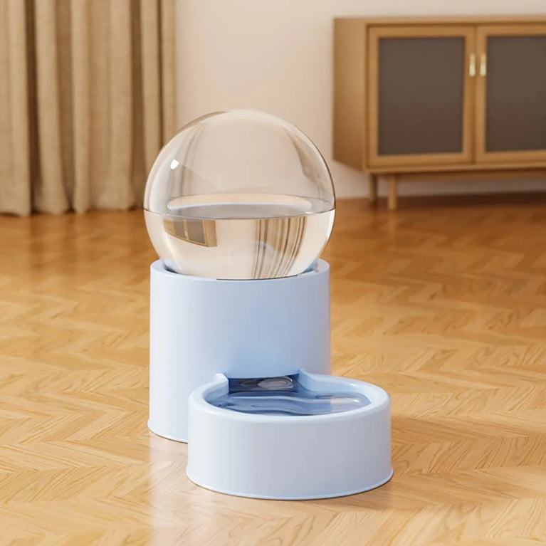 Large Capacity Automatic Pet Feeder Neck Protection Leakproof Water Dispenser Visual Window Cat Bowl