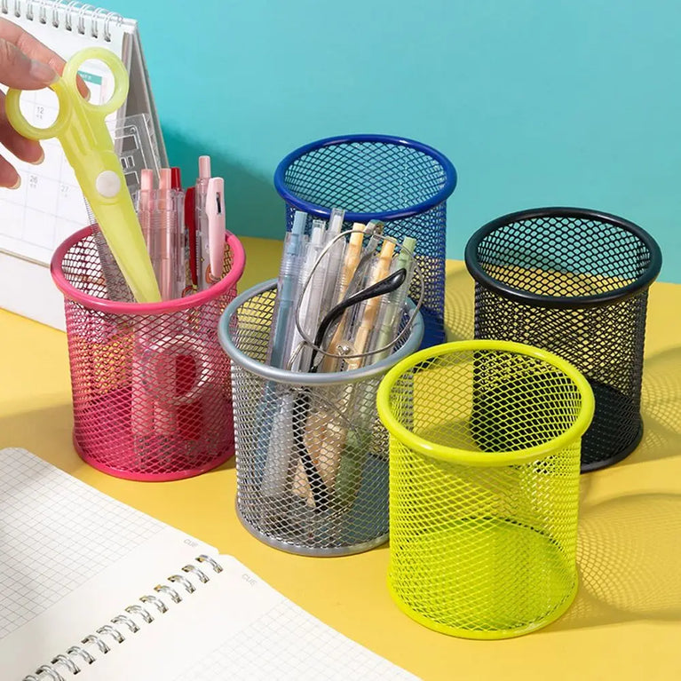 Multifunction Mesh Pen Pot Desk Tidy Stationery Organiser
