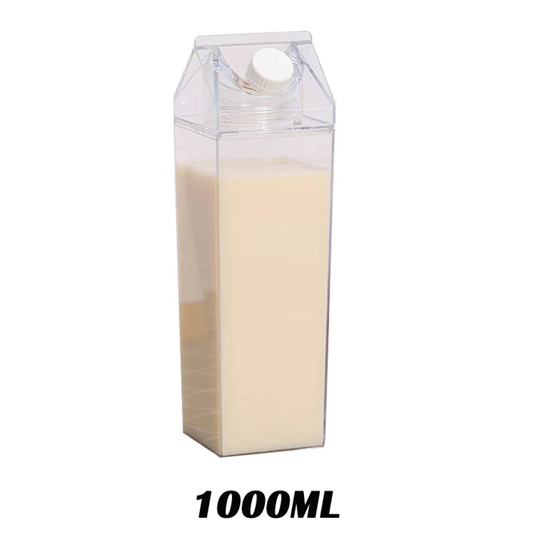500ML/1000ML Transparent Portable Reusable Water Bottle Juice Cup