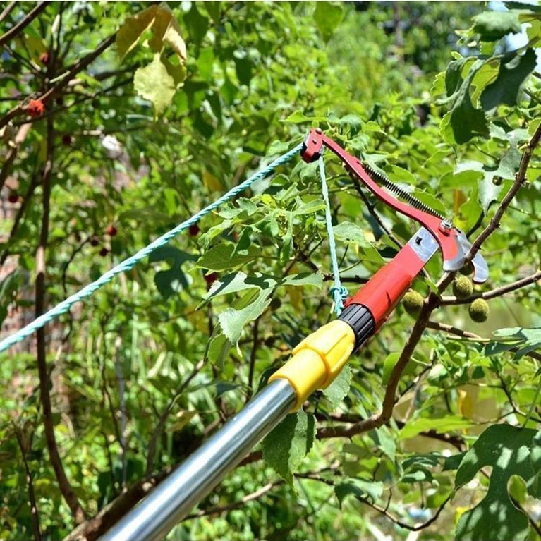 High Branch Extension Lopper Tree Pruner Saw Cutter Rope Garden Tool