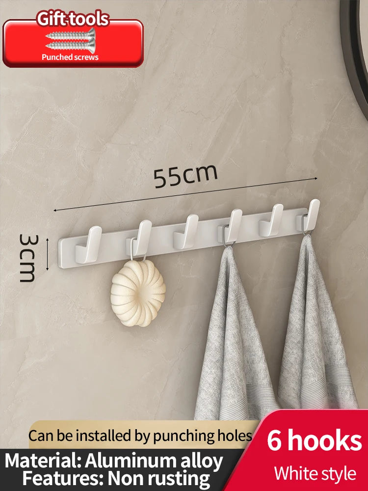 Adhesive Hooks Strong Hook Wall hanger Sticker Hanging Coat Rack Clothes Hanger Shower Robe Hook Kitchen Bathroom Towel Hooks