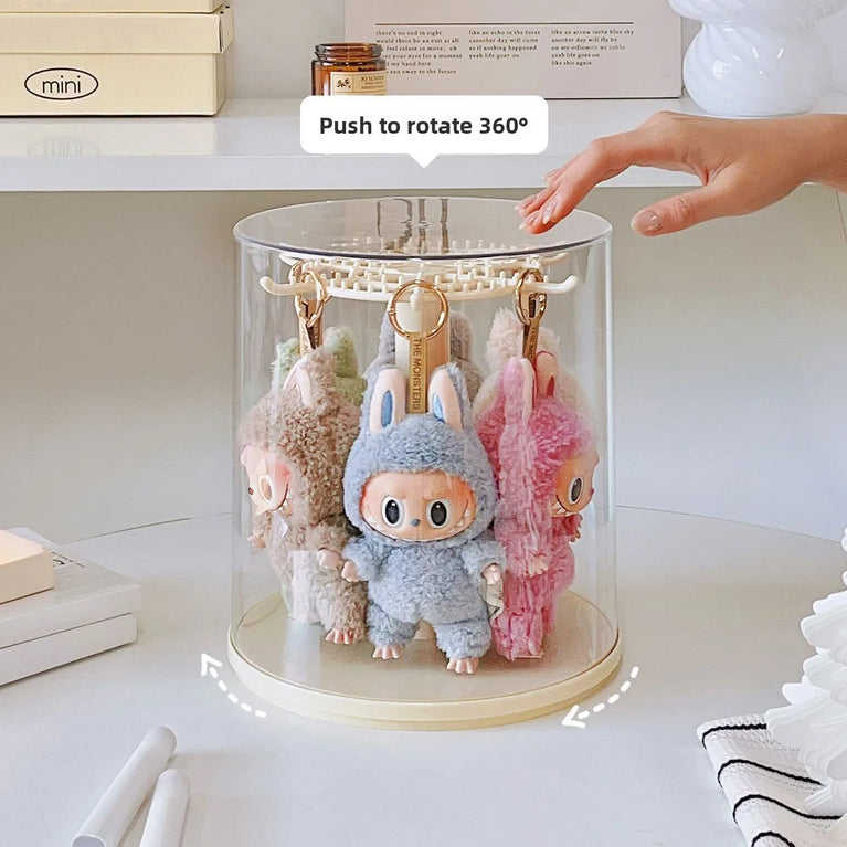 Modern Minimalist Rotating Display Case | Large Capacity Toy & Jewelry Organizer