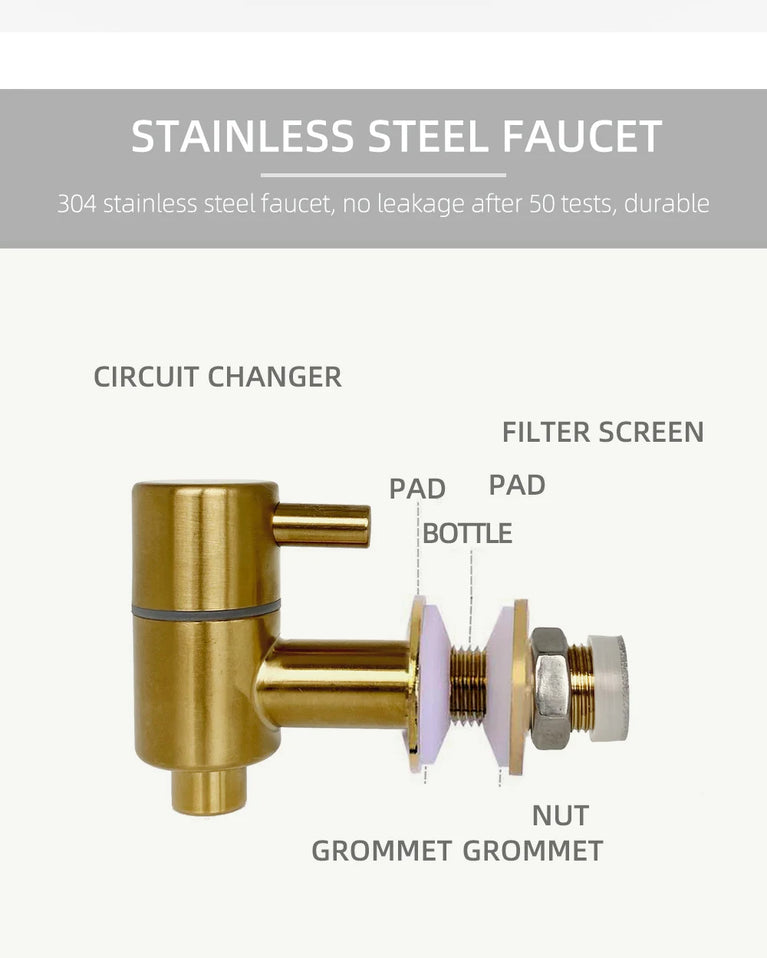Stainless Steel Beverage Dispenser Faucet | Eco-Friendly Spigot for Wine Barrels & Juice Tanks