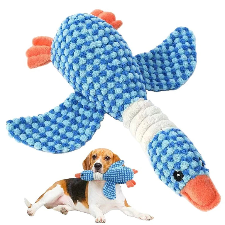 Funny Duck Plush Squeaky Dog Toy for Training and Chewing Fun