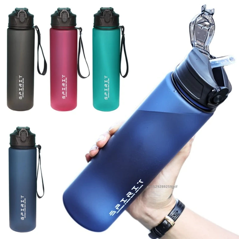 750ml Motivational Leakproof Water Bottle with Straw Large Gym Capacity