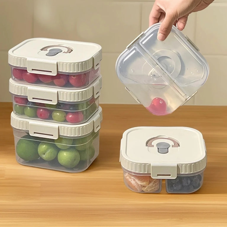 Portable Plastic Divided Lunch Box Kids Student School Picnic Sealed Microwave Bento Container