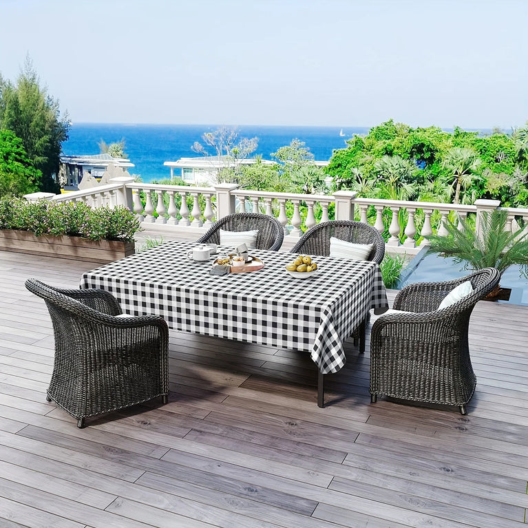 Waterproof Disposable Lattice Party Tablecloth for Rectangle Tables
