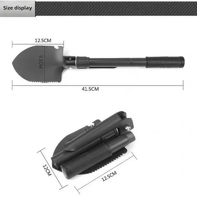 Multifunctional Folding Tactical Shovel | High-Strength Survival EDC Tool
