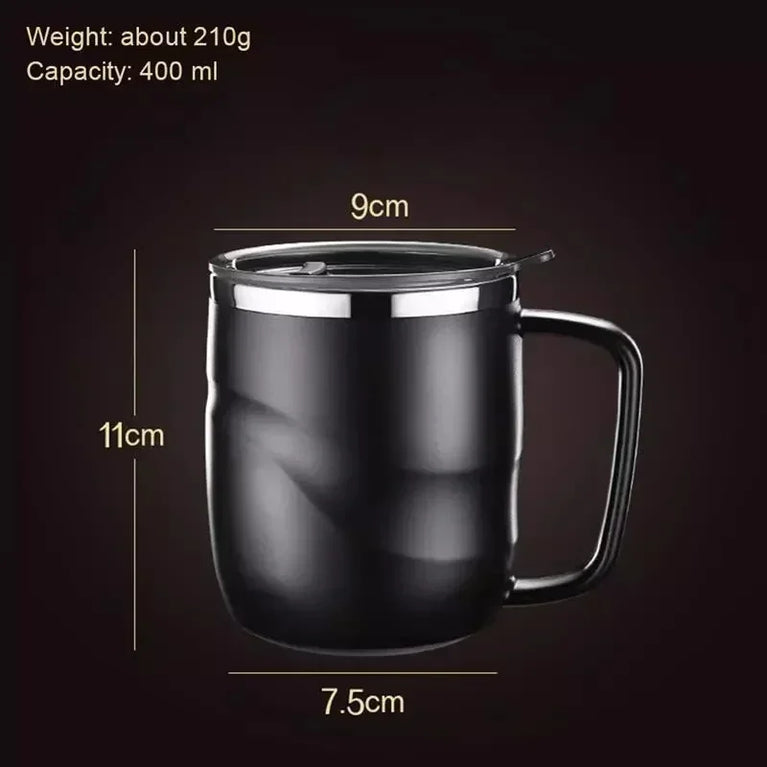 Stainless Steel Coffee Mug 400ml Insulated Travel Mug with Lid