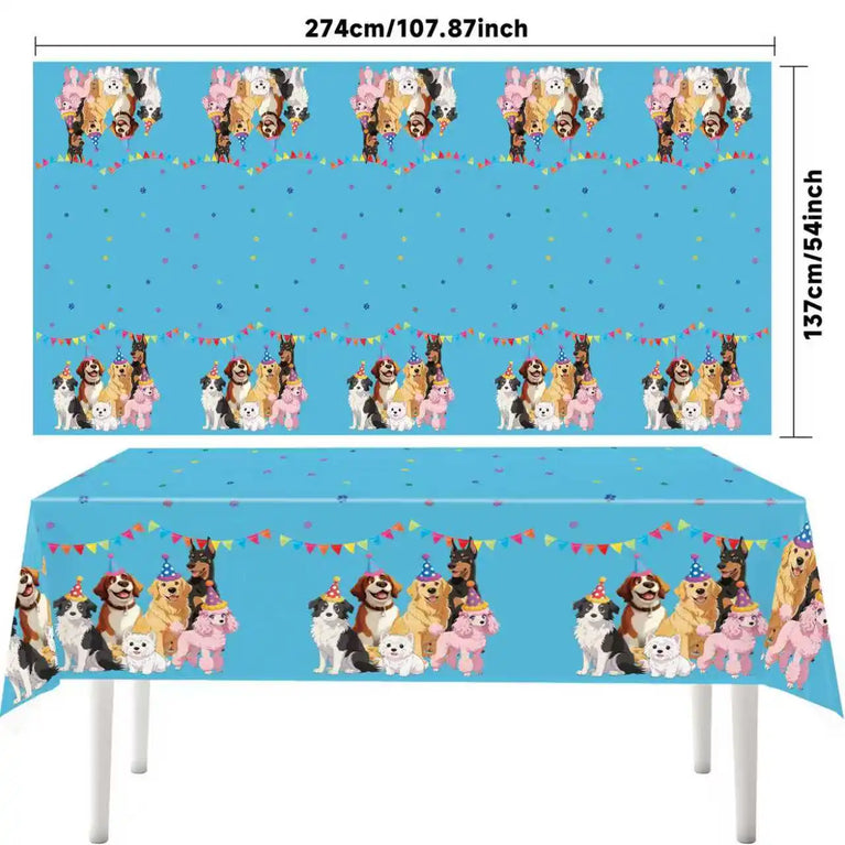 Dog Theme Birthday Party Disposable Tableware Set -Pet Celebration Decor