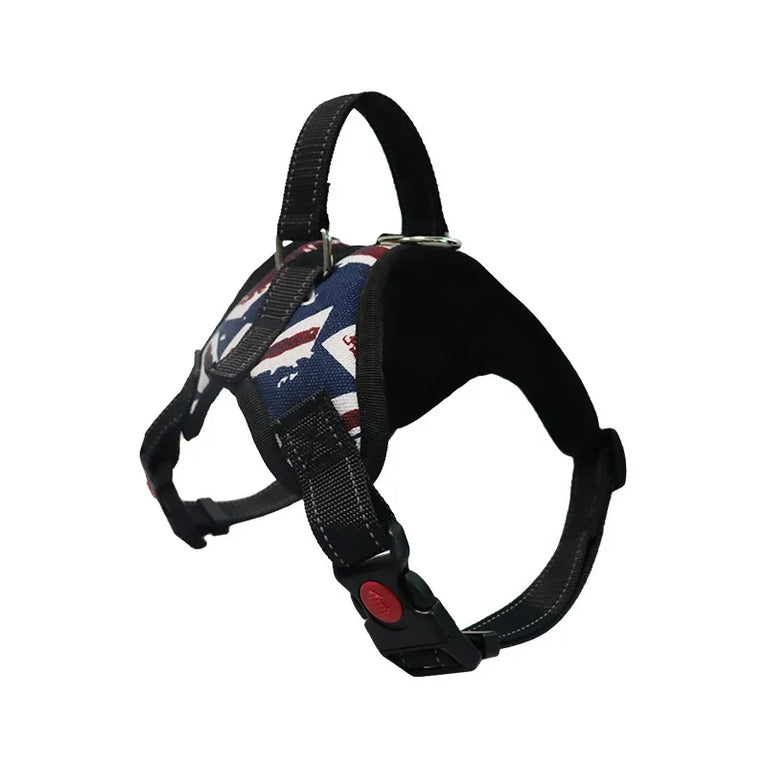Adjustable Oxford Dog Harness Vest Collar Durable Pet Walking Harness