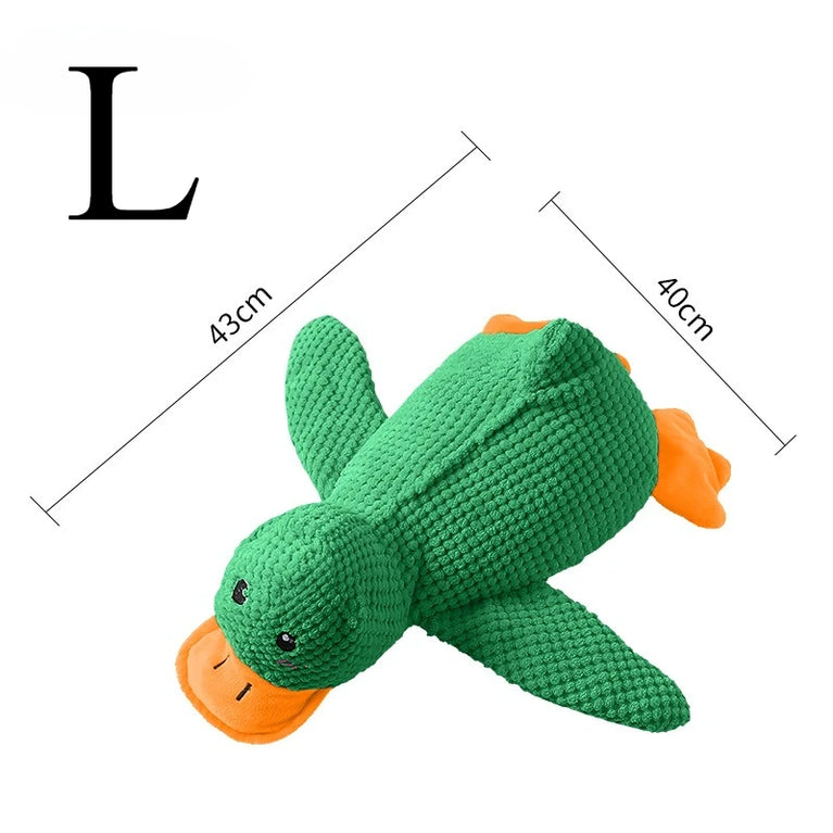 Plush Sleeping Duck Dog Toy Squeaky Chew Toy for Training Fun