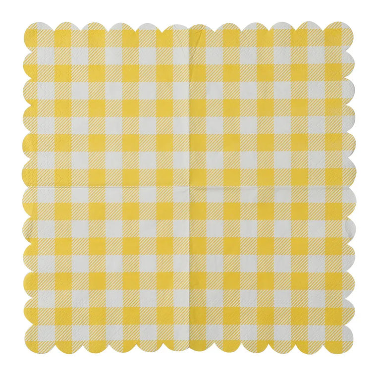 20PCS 25X25CM DISPOSABLE YELLOW PAPER NAPKINS FOR PARTY BIRTHDAY WEDDING PICNIC USE